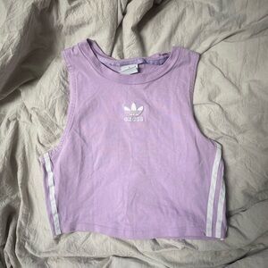 Adidas Lilac Tee with White Logo